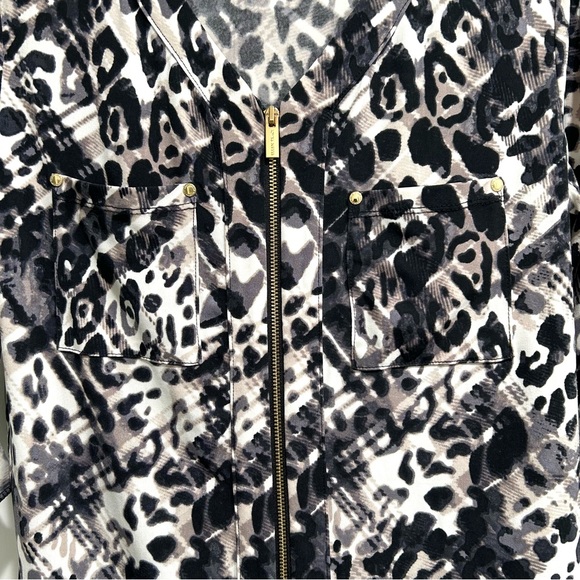 Ellen Tracy Zip Front Print Blouse, NWOT - Picture 7 of 9